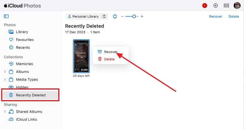 recover icloud deleted photos