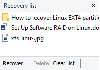restore linux file and partition on windows