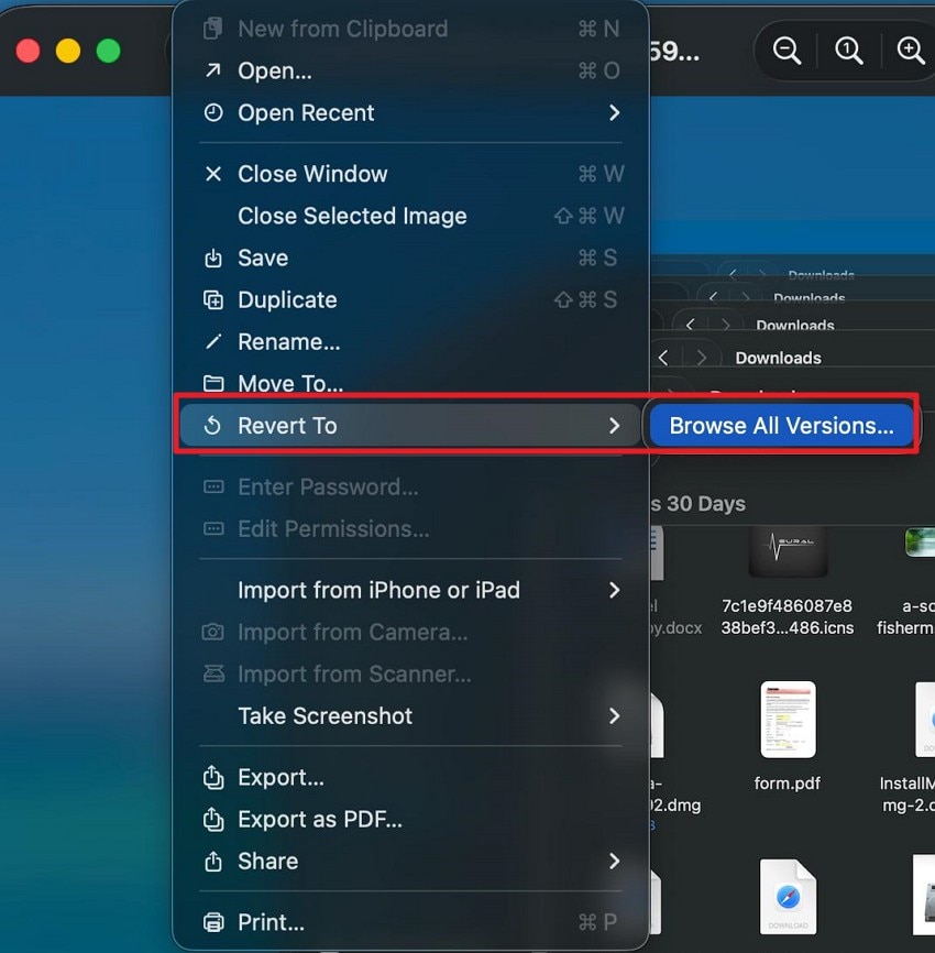 browse previous app versions on mac