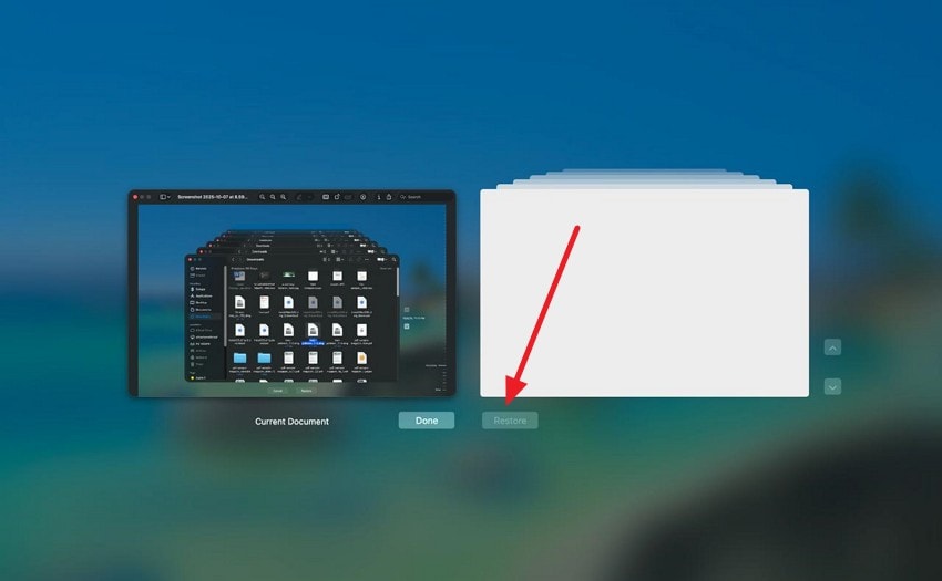restore previous app version