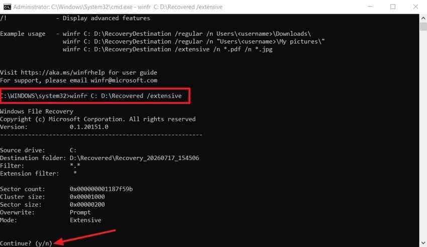 use windows file recovery
