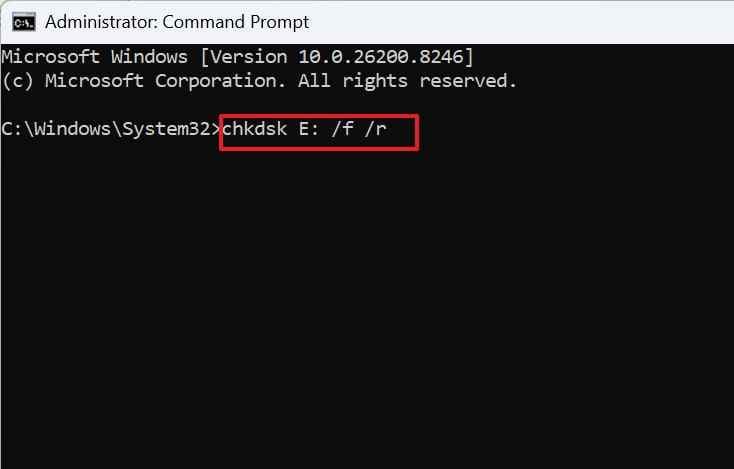 run chkdsk sd card files recovery