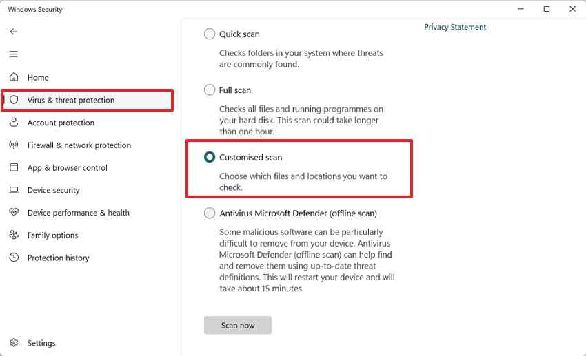 scan malware sd card