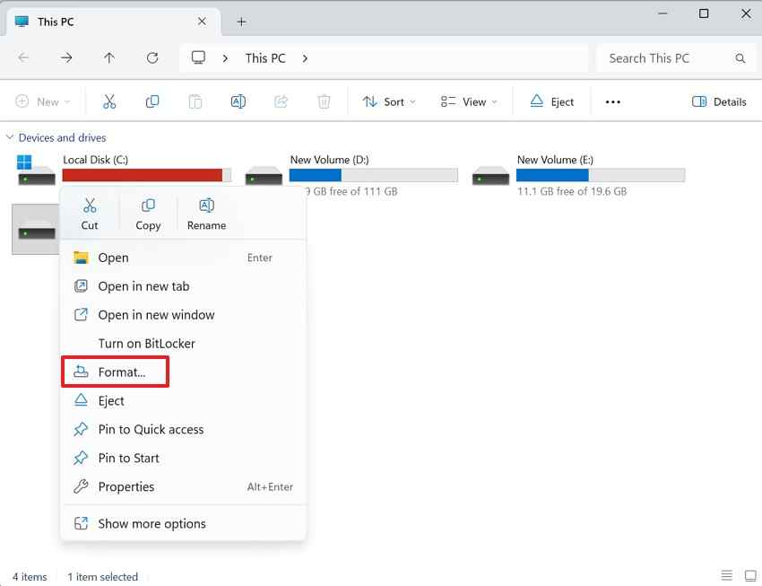 format sd card after recovering files