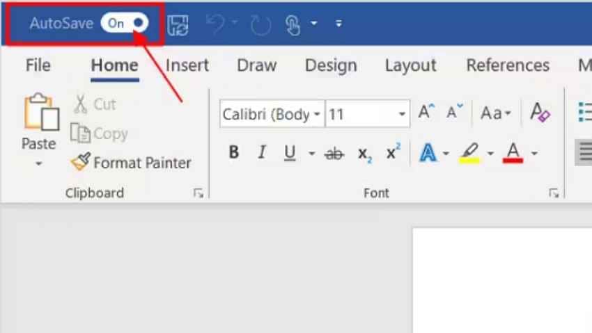 enable autosave for word documents