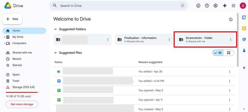 check google drive for photos 