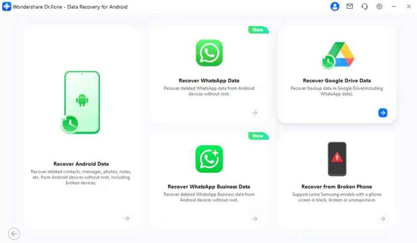 start google drive recovery 