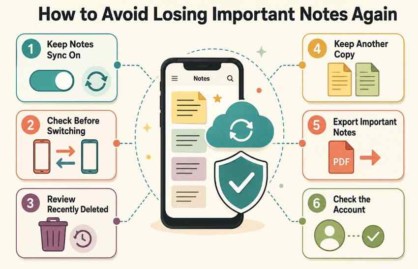 prevent losing important notes again