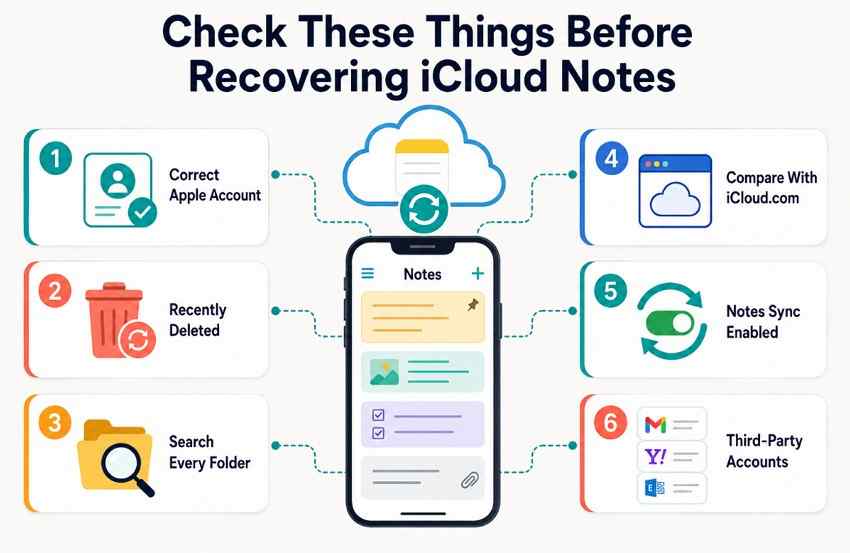 checks before recovering icloud notes