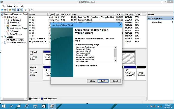 repair partition table new volume wizard