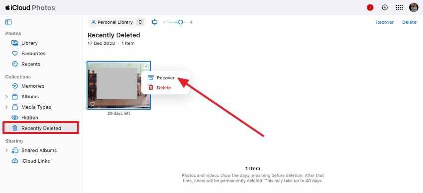 recover icloud deleted photos