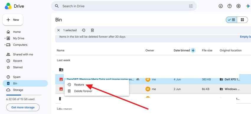 restore google drive backups