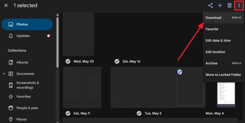 recover photos from google photos