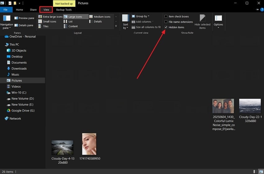 unhide folders on computer