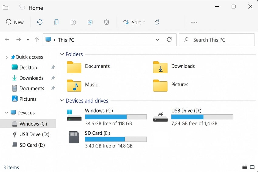 refresh file explorer