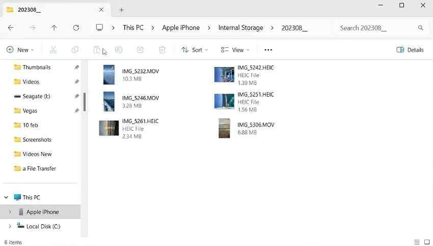 access iphone photos through storage