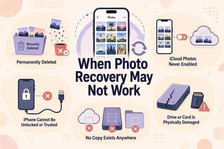 situations where photo recovery fails
