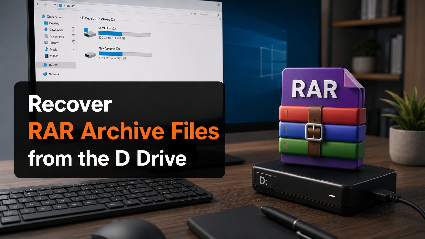 How to Recover RAR Archive Files from the D Drive Safely and Effectively