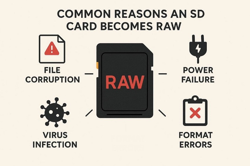 reasons sd cards become raw