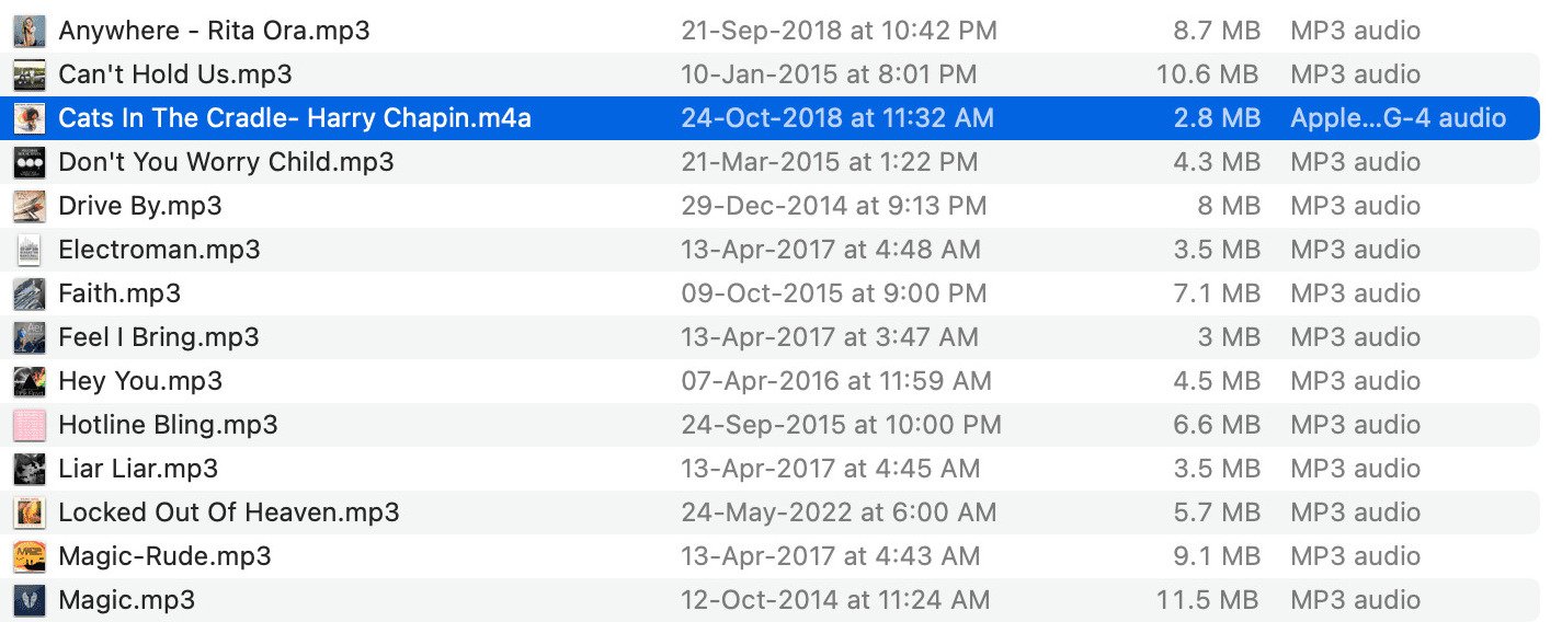 finding deleted music files