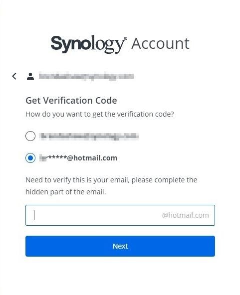 get verification code on the email