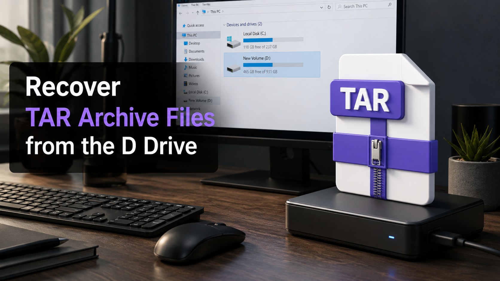 How to Recover TAR Archive Files from the D drive Safely