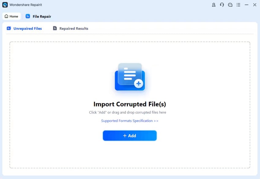 add damaged word files interface