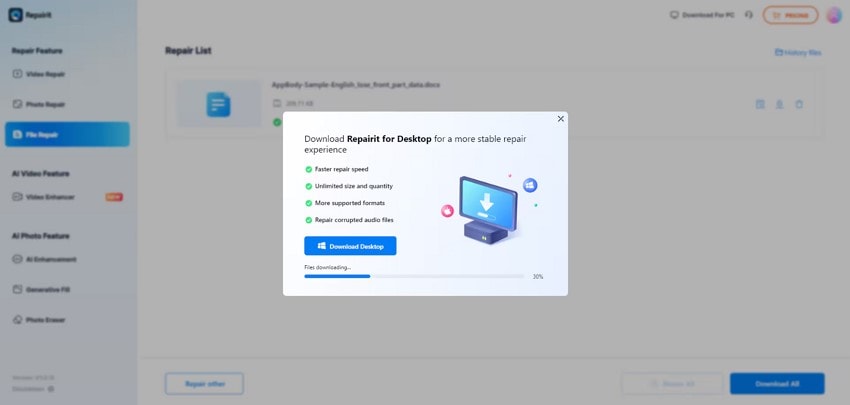 download repaired word file