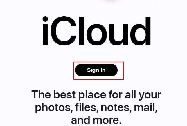 icloud official home page 