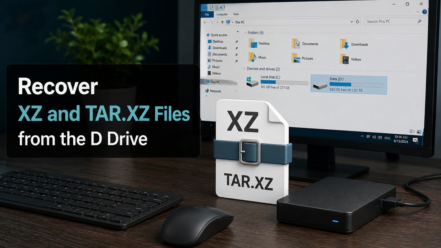 Recover XZ and TAR.XZ Files from the D Drive Safely