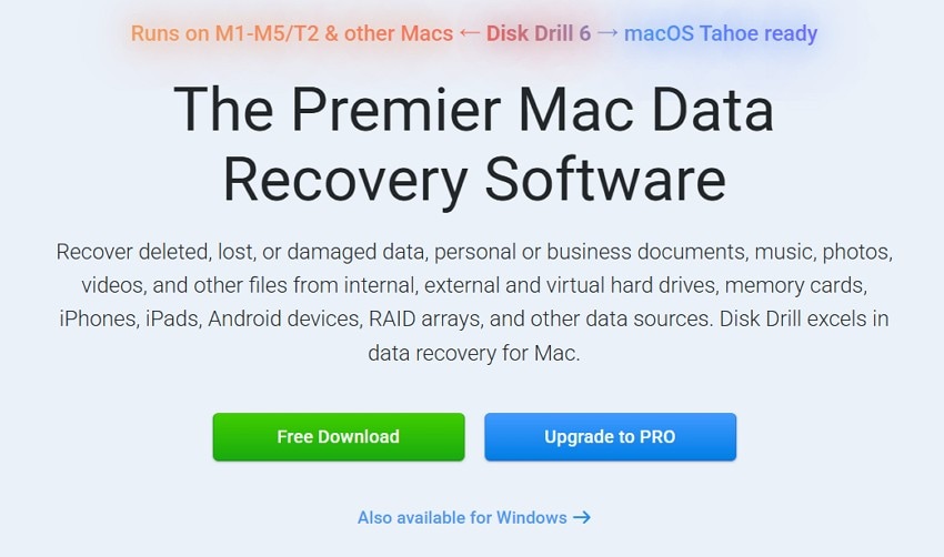 disk drill data recovery software