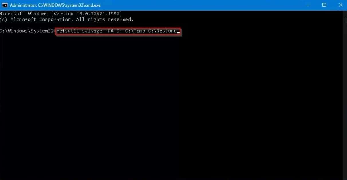 run the refsutil tool in the command prompt 