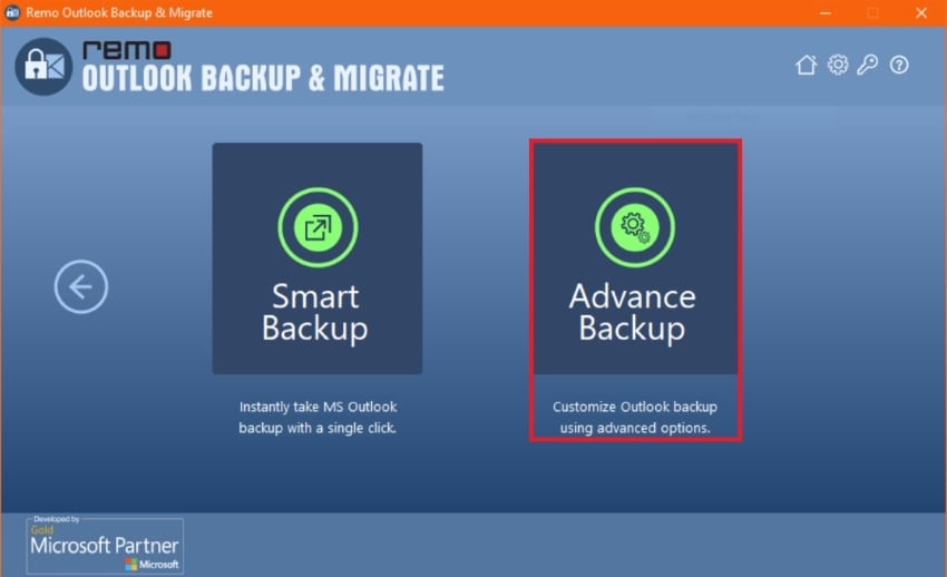 advance backup or smart backup selection