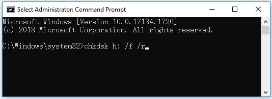 fix microsd card write protection using chkdsk
