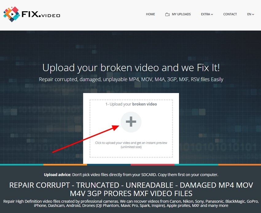 choose plus icon to upload video