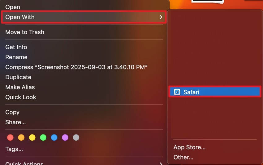 view image in mac browser