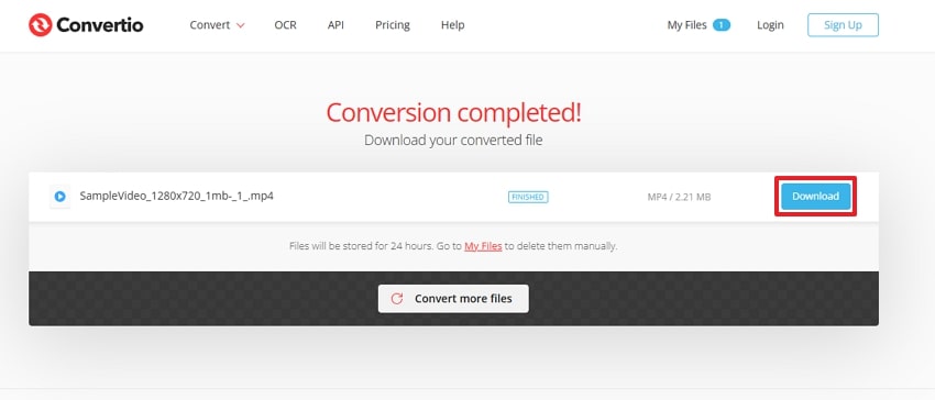 download converted video convertio mac