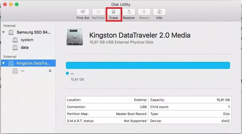 reformat external drive on mac