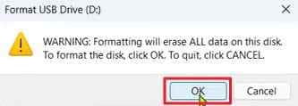 confirm formatting