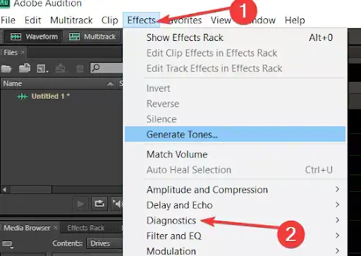 repair wav using adobe audition