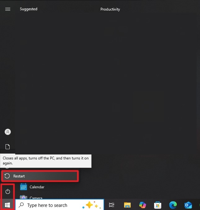restart your computer device