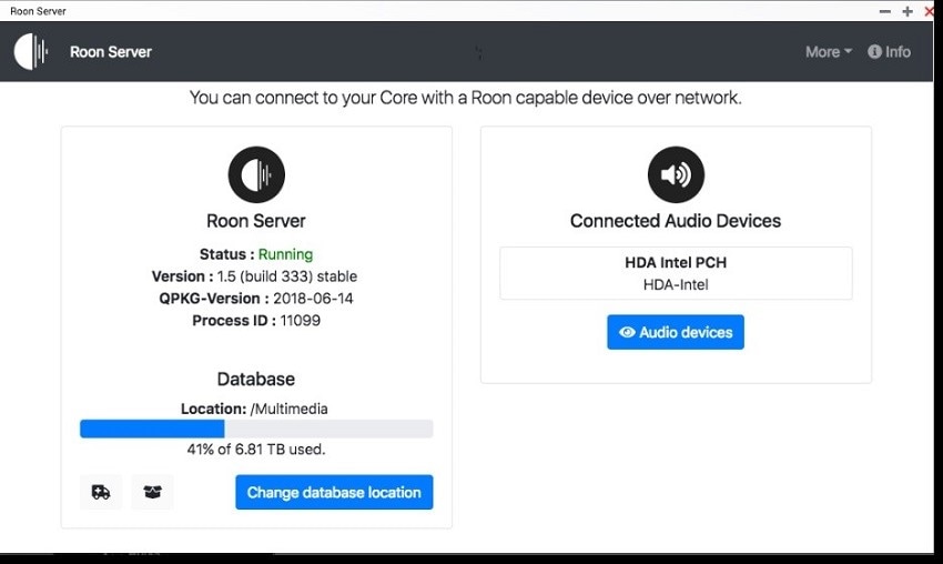 перезапустить сервер roon