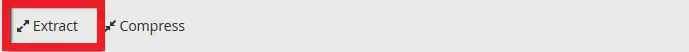 cpanel extract option