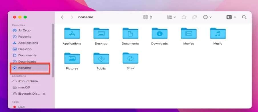 user folder on mac 