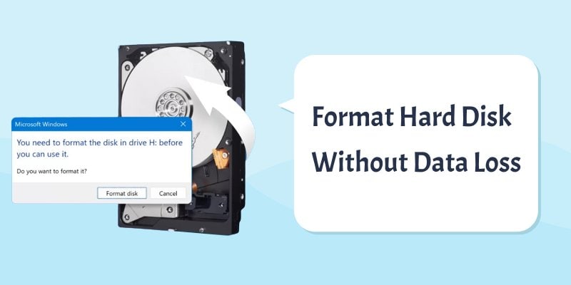 format hard disk without losing data