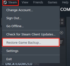recover game data from backup and restore