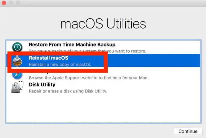 reinstall macos