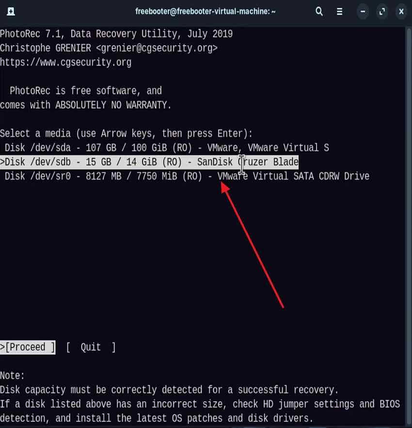 open photorec tool