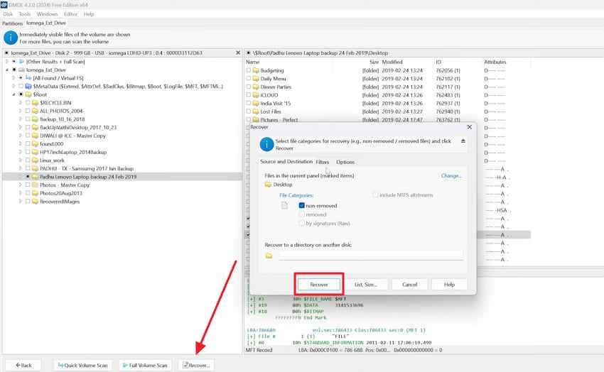 restore linux files