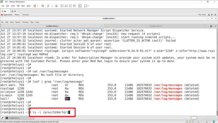 use proc to find files